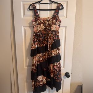 By Anthropologie Midi Tiered Dress